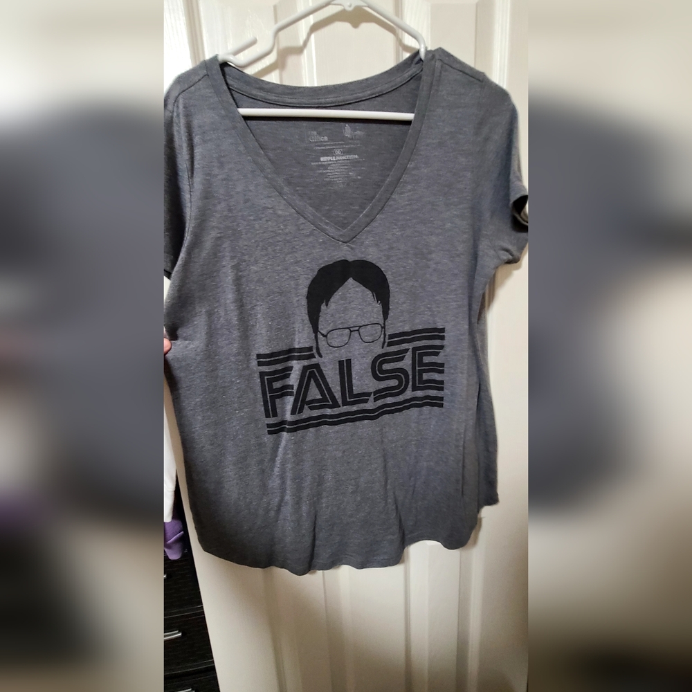 Torrid Gray Graphic V Neck The Office